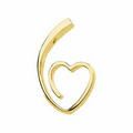 14K Yellow Heart Pendant Slide